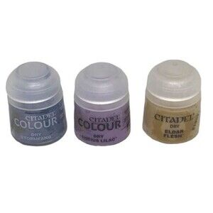 Citadel Colour Paint DRY Eldar Flesh Stormfang Blue Lucius Lilac Model Lot 3 NEW